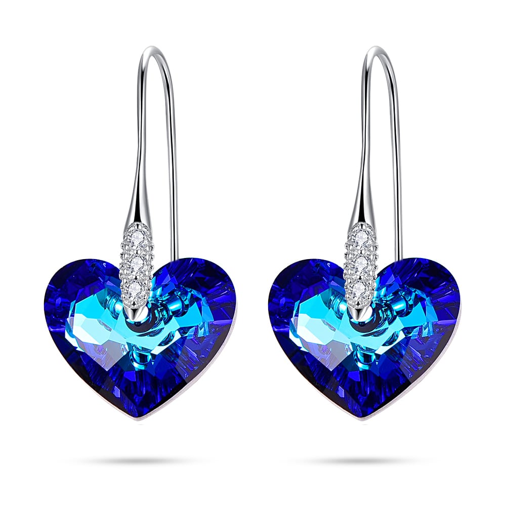 Swarovski heart hot sale drop earrings