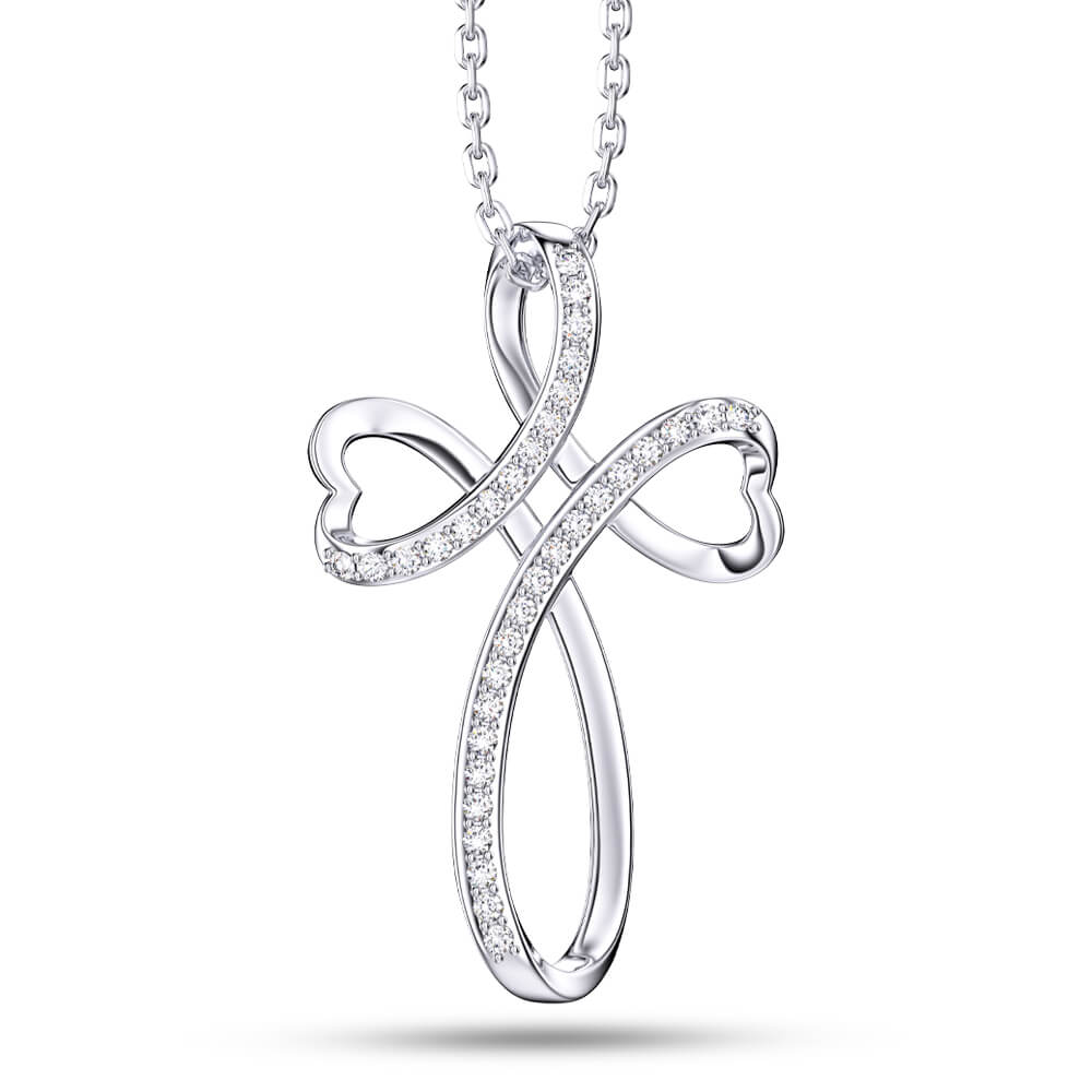 Ribbon Cross Necklace Jewelry