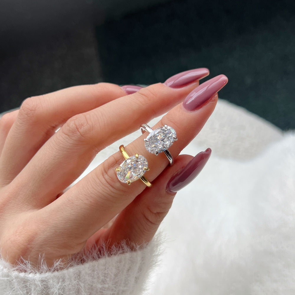 Luxury oval zircon ring Jewelry