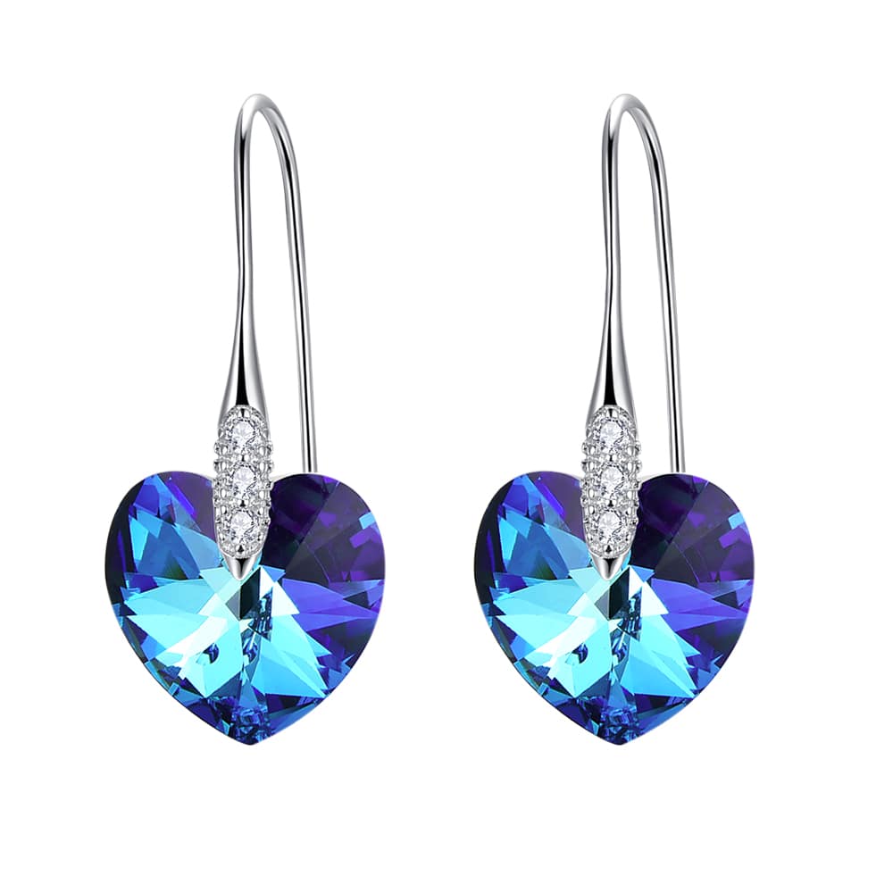 Heart Crystal Earrings Women