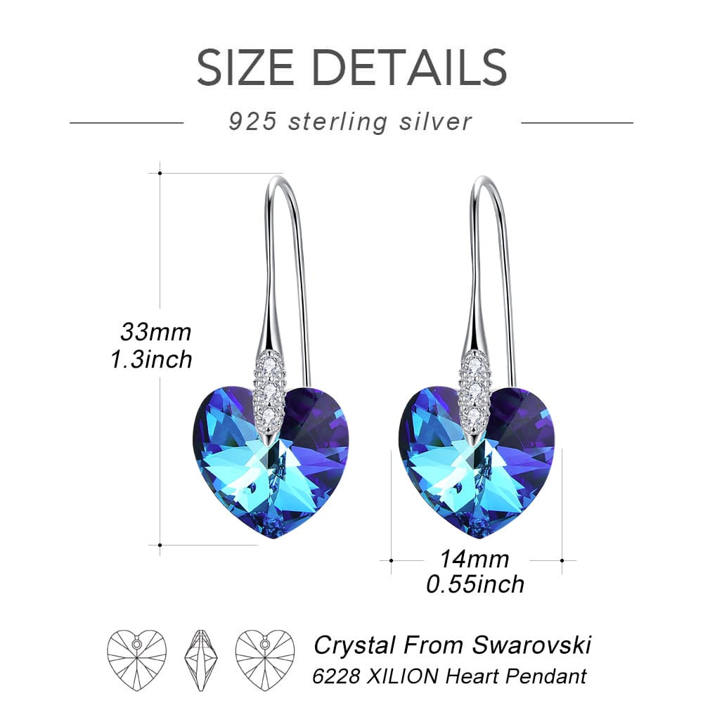 Heart Crystal Earrings Women