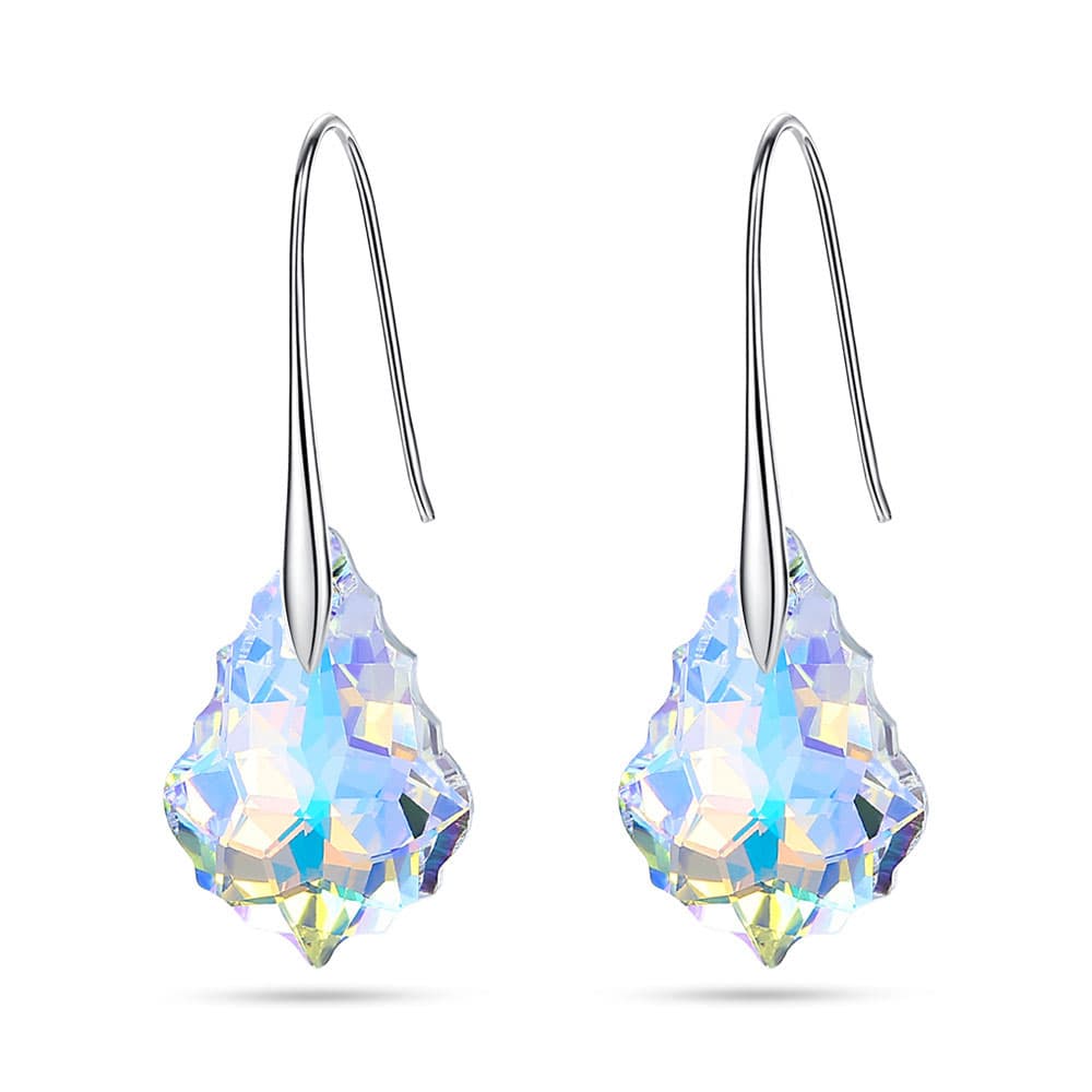 Pendientes colgantes de cristal barroco 