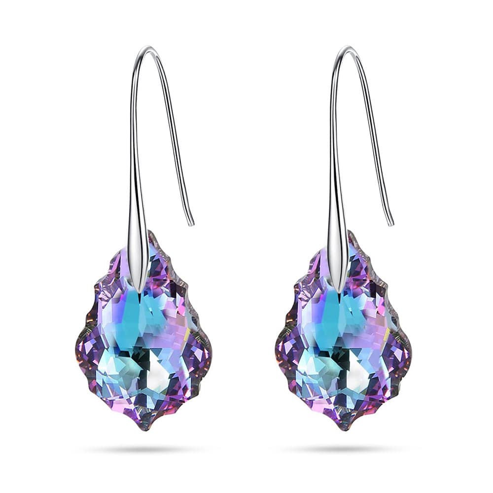 Pendientes colgantes de cristal barroco 