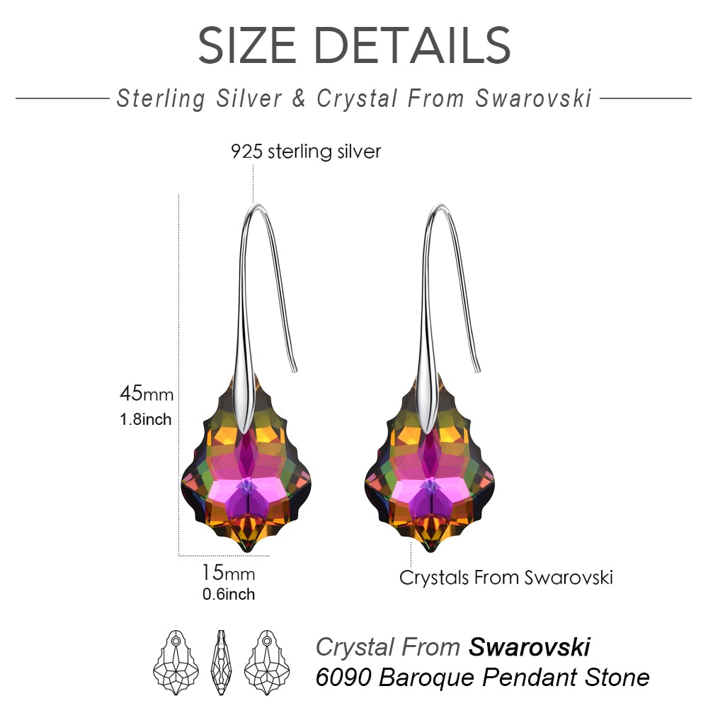 Baroque Crystal Drop Earrings Jewelry