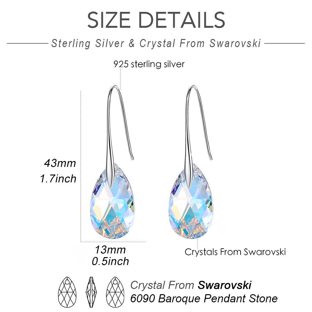 Pear-shaped Crystal Earrings Jewelry