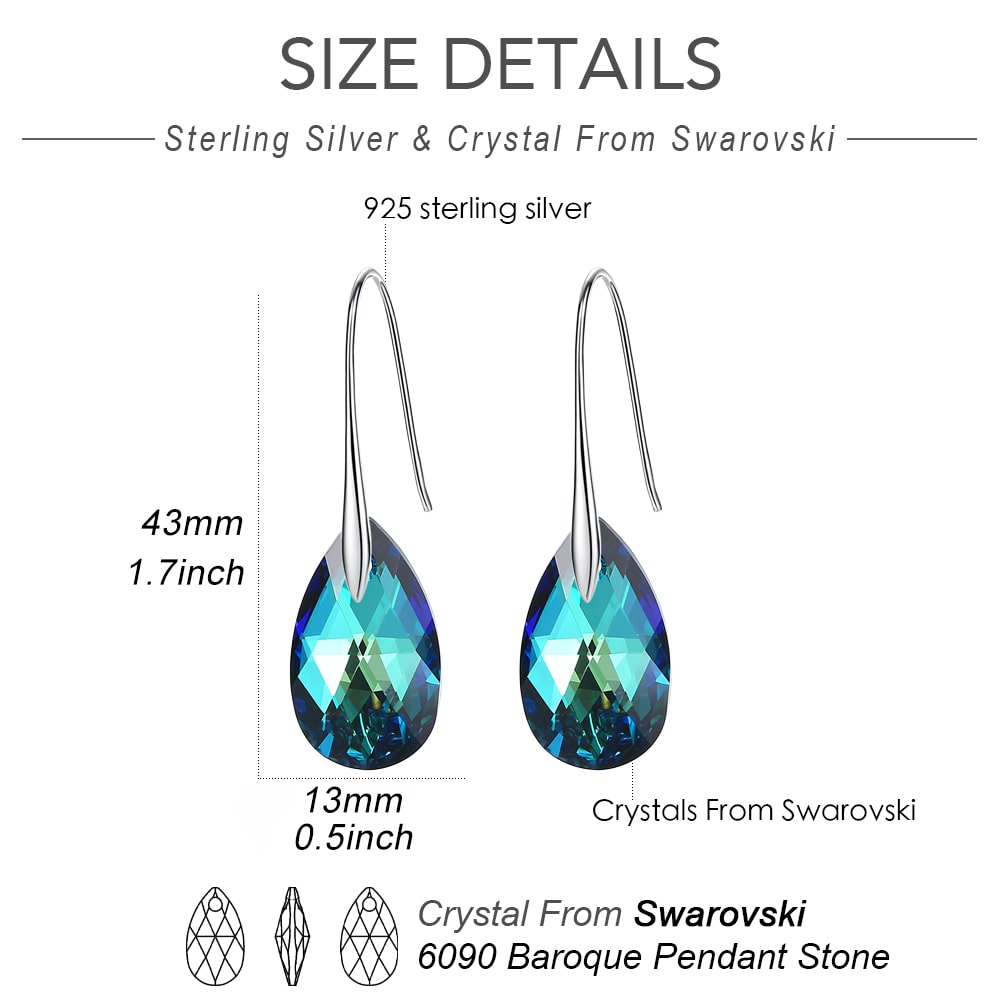 Pear-shaped Crystal Earrings Jewelry