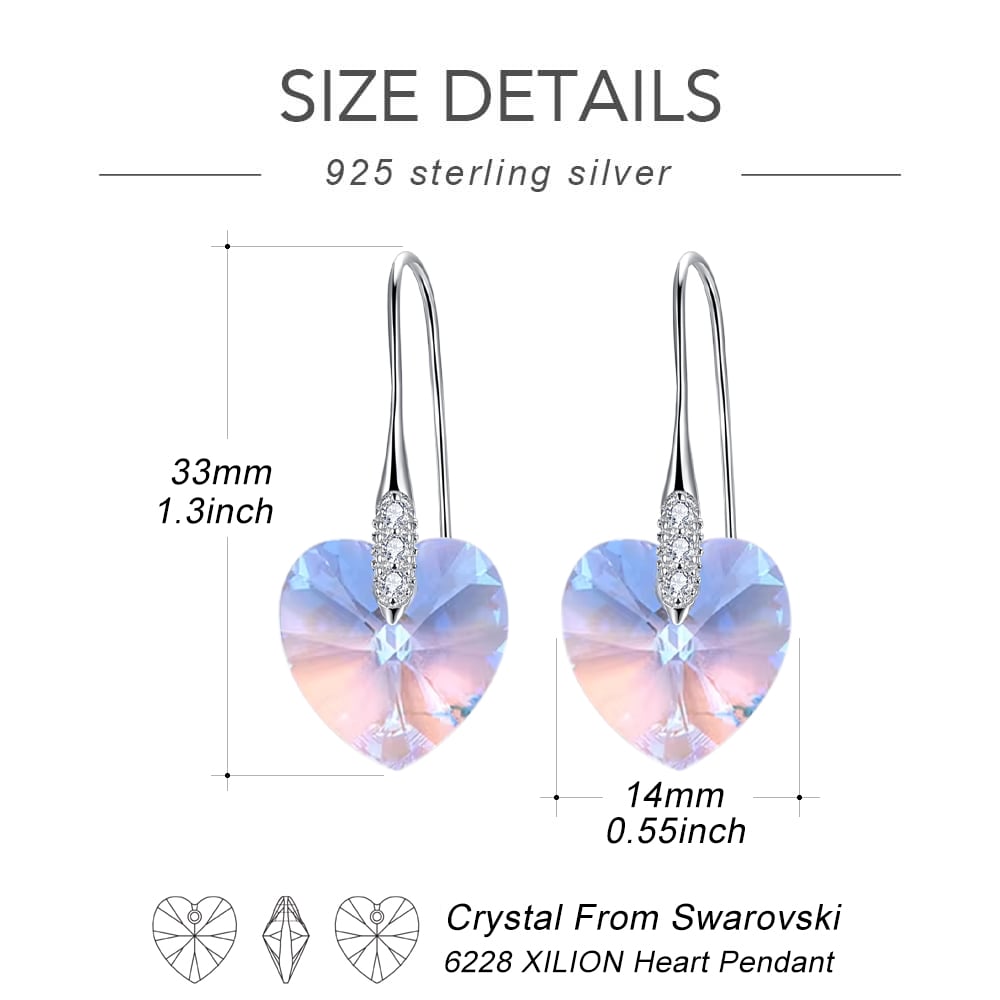 Heart Crystal Earrings Women