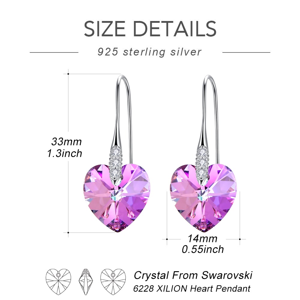 Heart Crystal Earrings Women