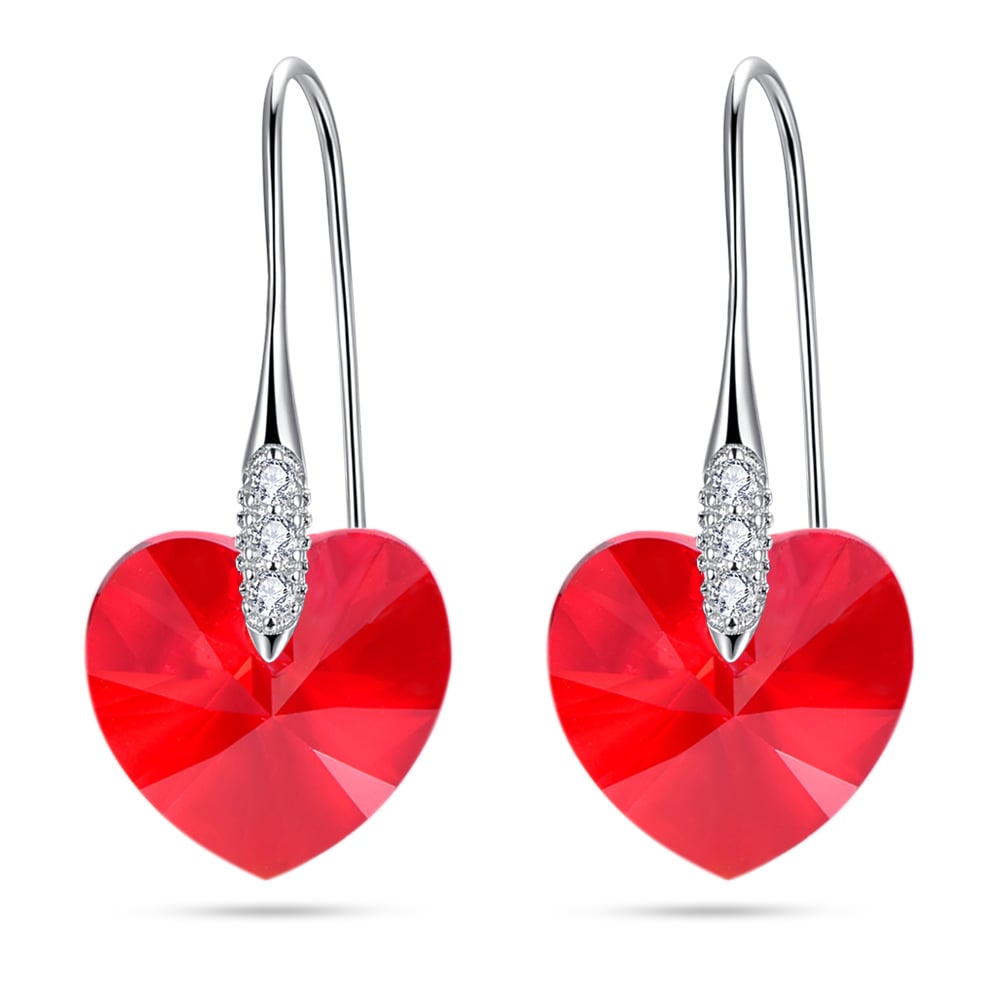 Heart Crystal Earrings Women