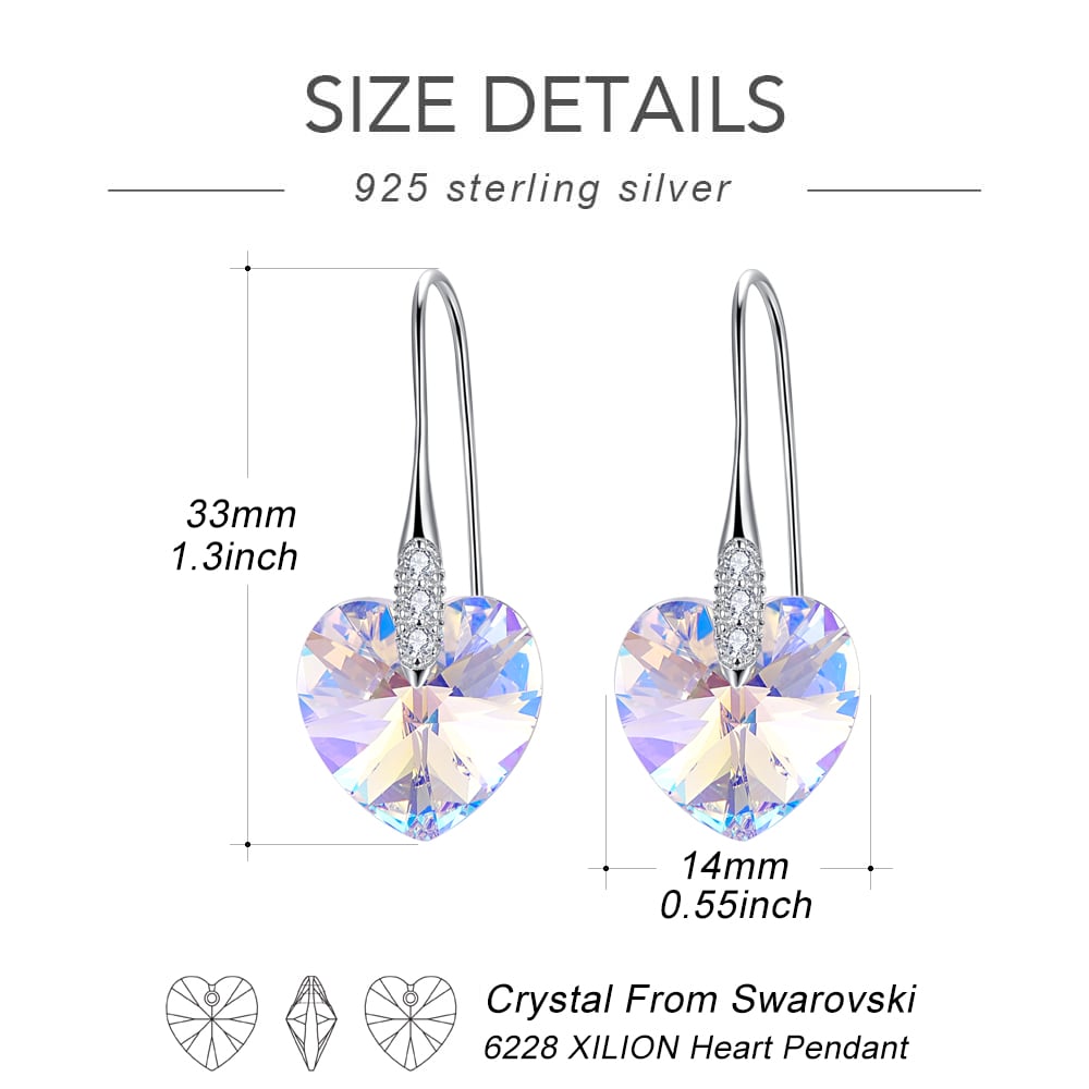 Heart Crystal Earrings Women