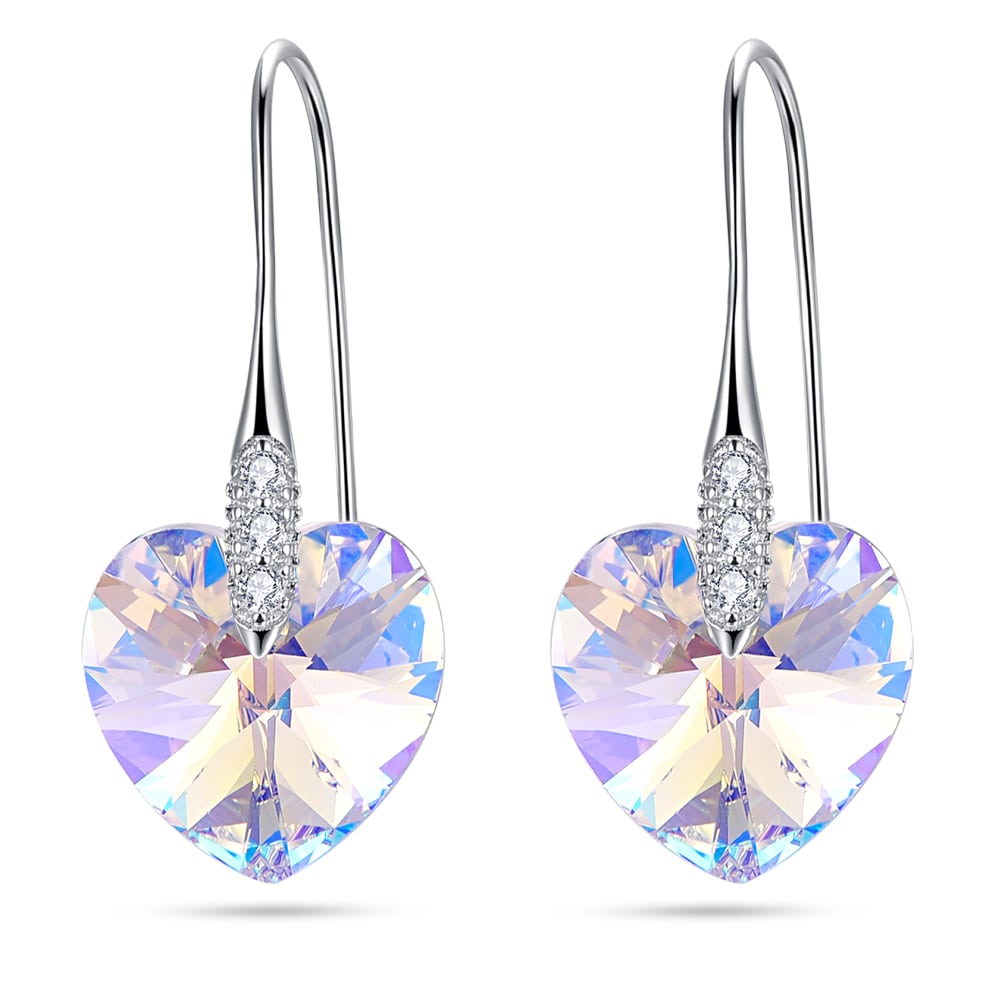 Heart Crystal Earrings Women