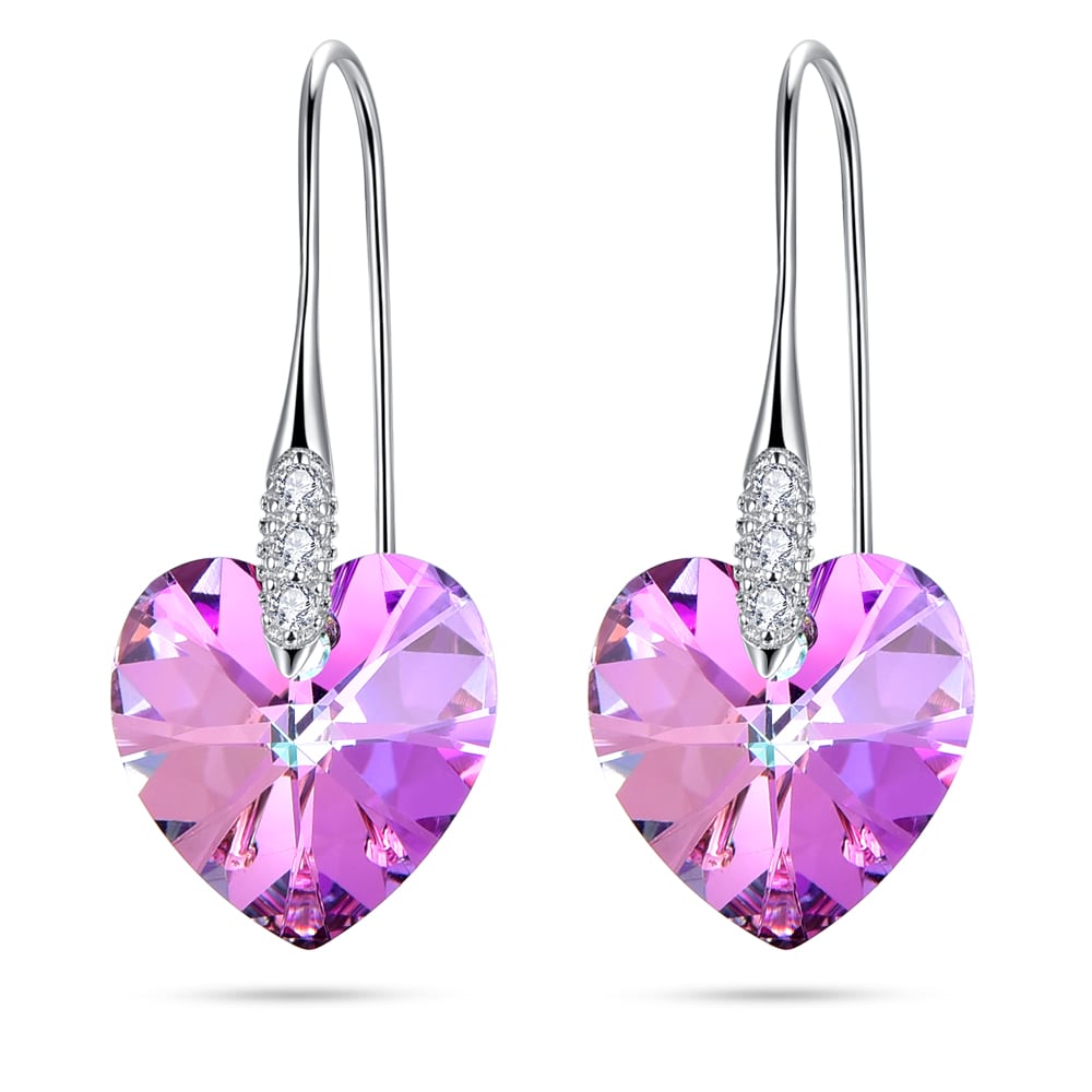 Heart Crystal Earrings Women