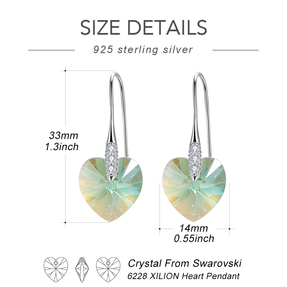 Heart Crystal Earrings Women