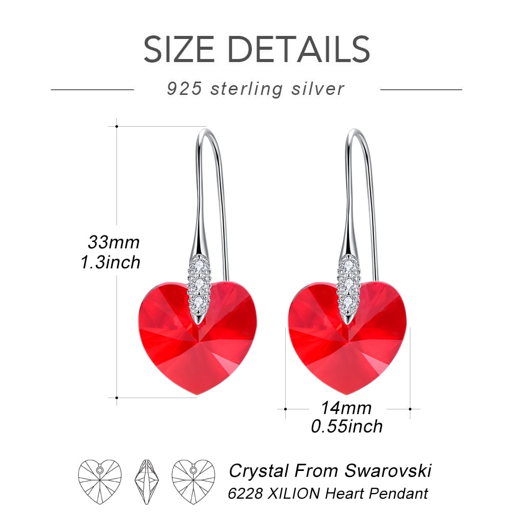 Heart Crystal Earrings Women