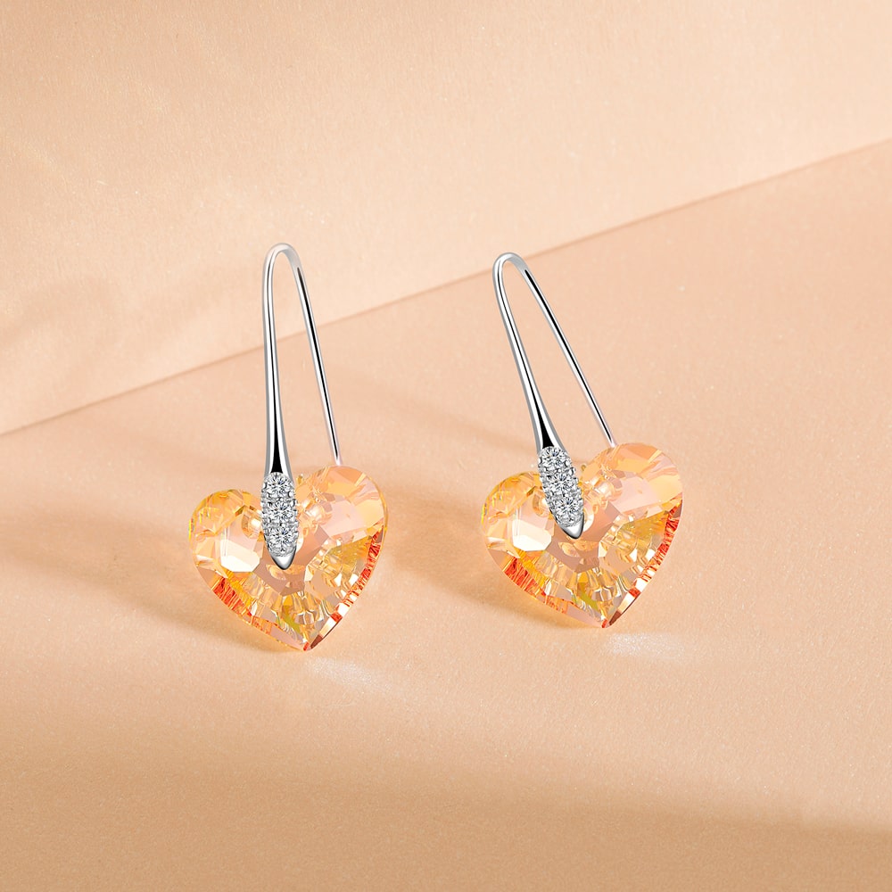 Pendientes de cristal "Amor sin fin" 