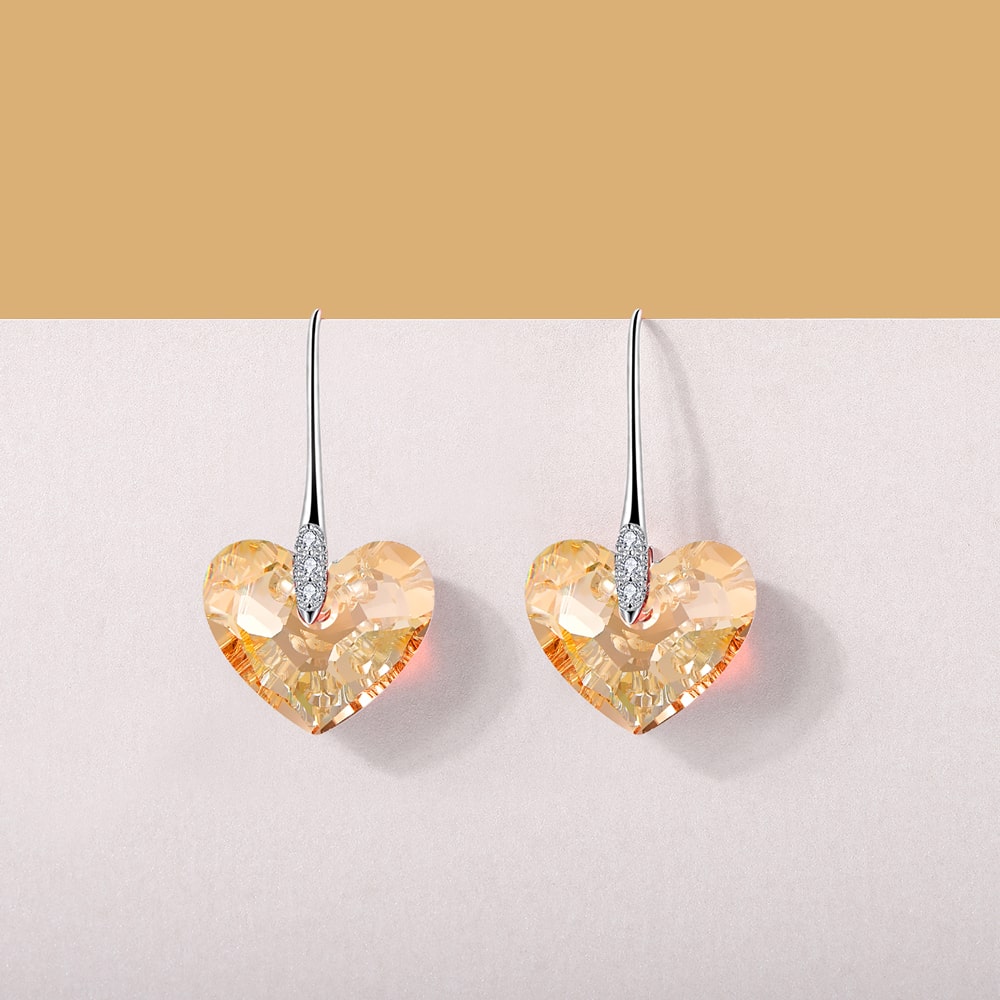 Pendientes de cristal "Amor sin fin" 