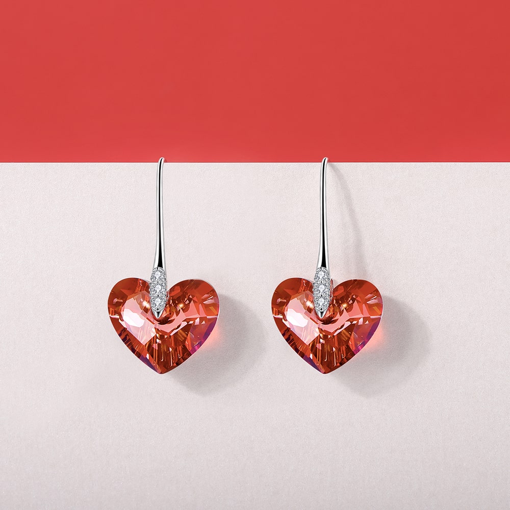 Pendientes de cristal "Amor sin fin" 