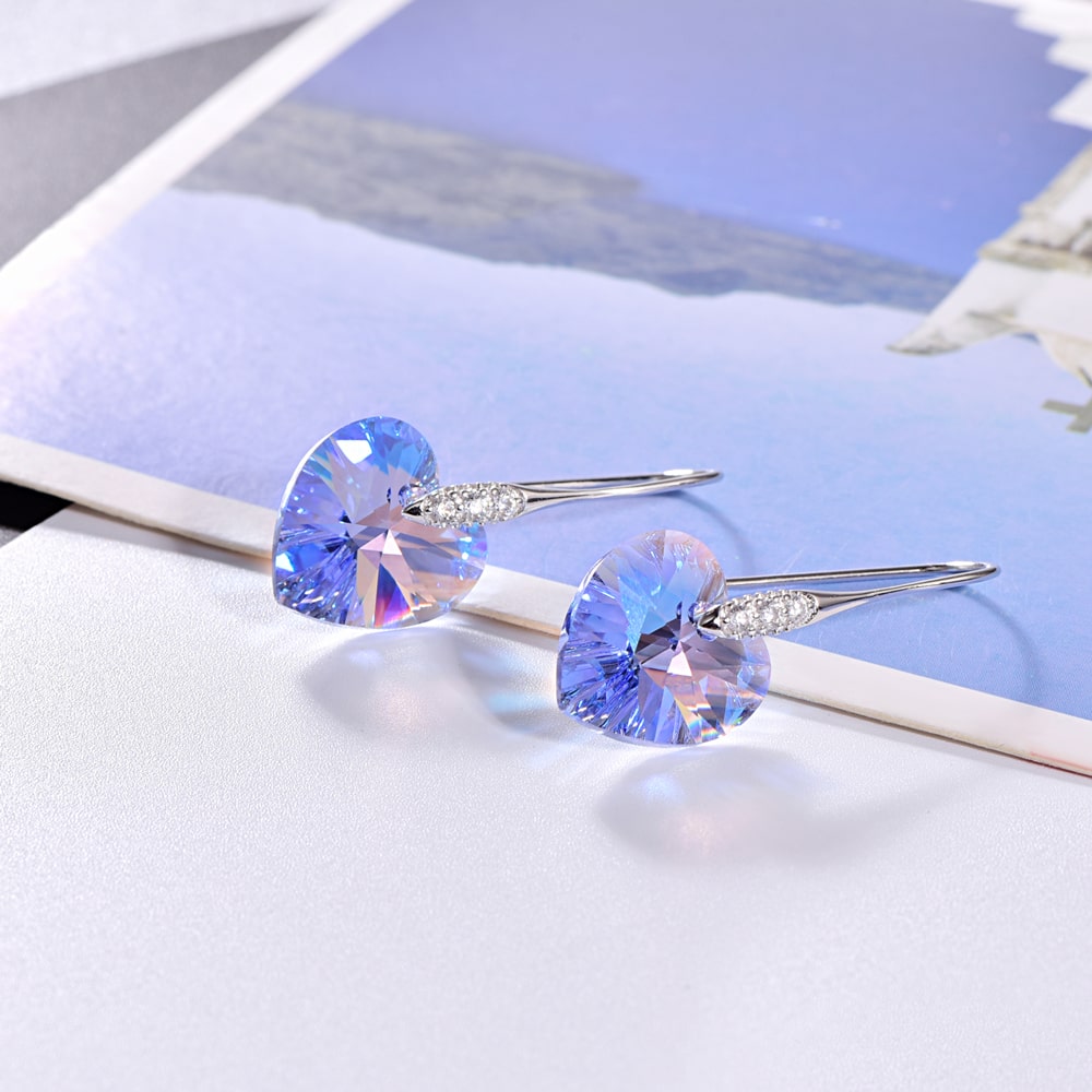 Heart Crystal Earrings Women