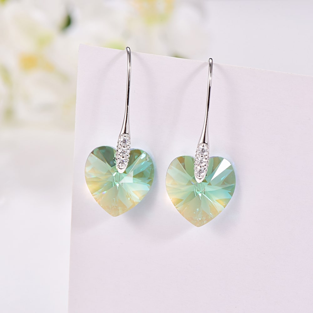 Heart Crystal Earrings Women