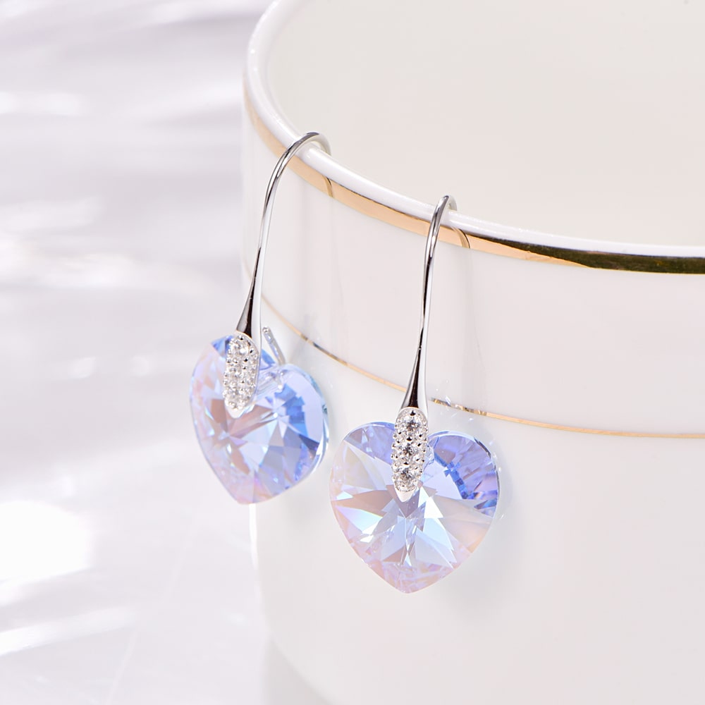 Heart Crystal Earrings Women