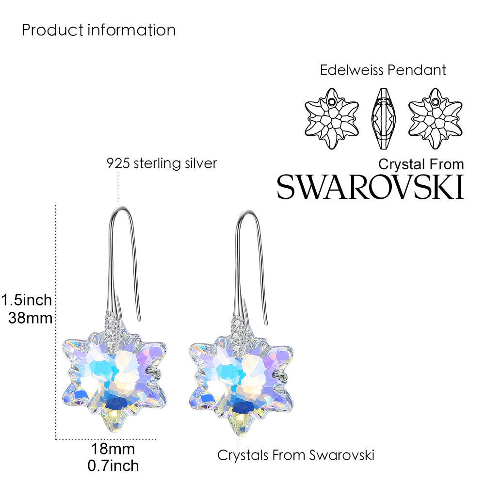 Boucles d'oreilles en cristal Edelweiss, bijoux