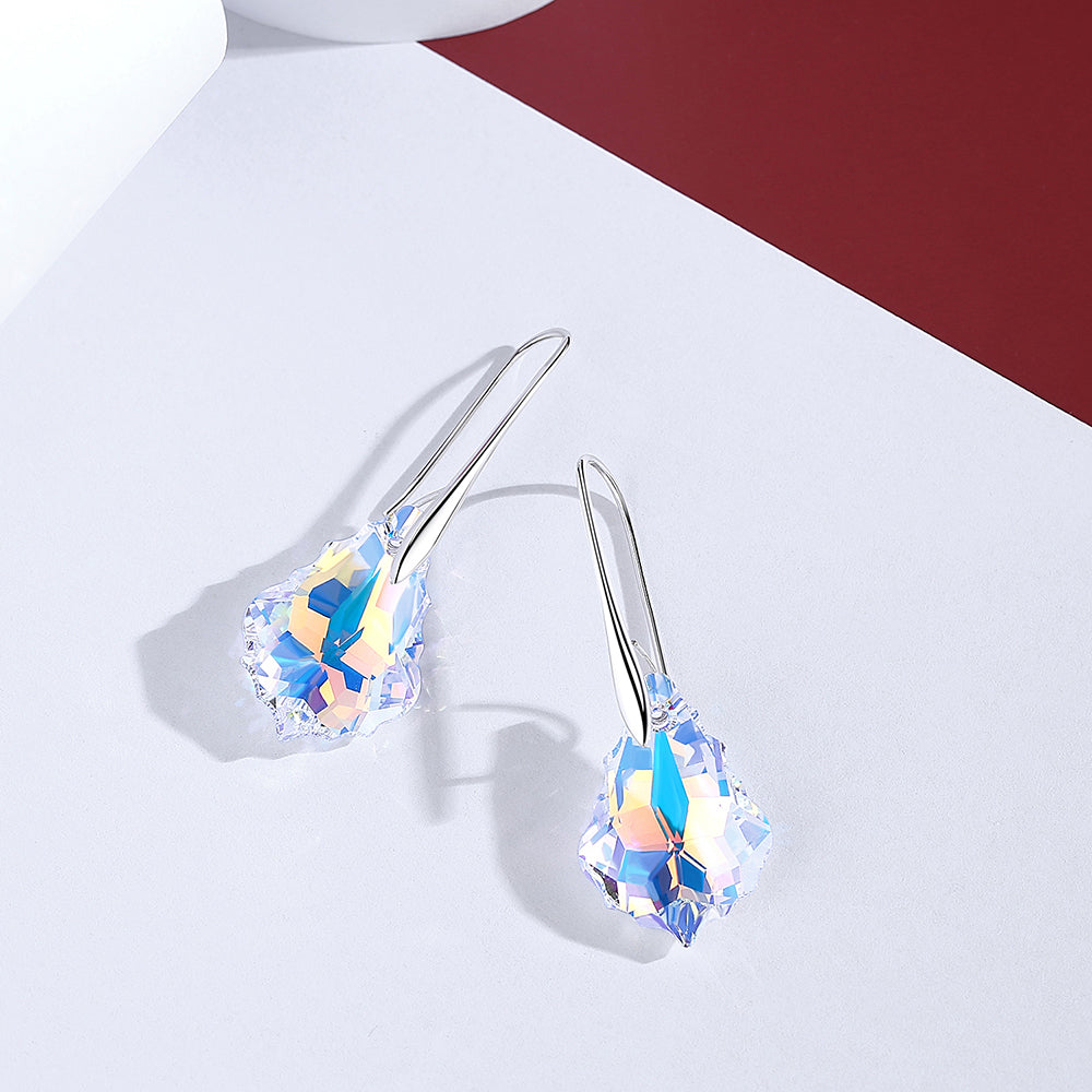 Pendientes colgantes de cristal barroco 