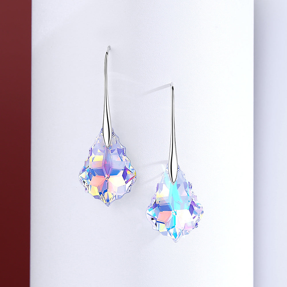 Pendientes colgantes de cristal barroco 