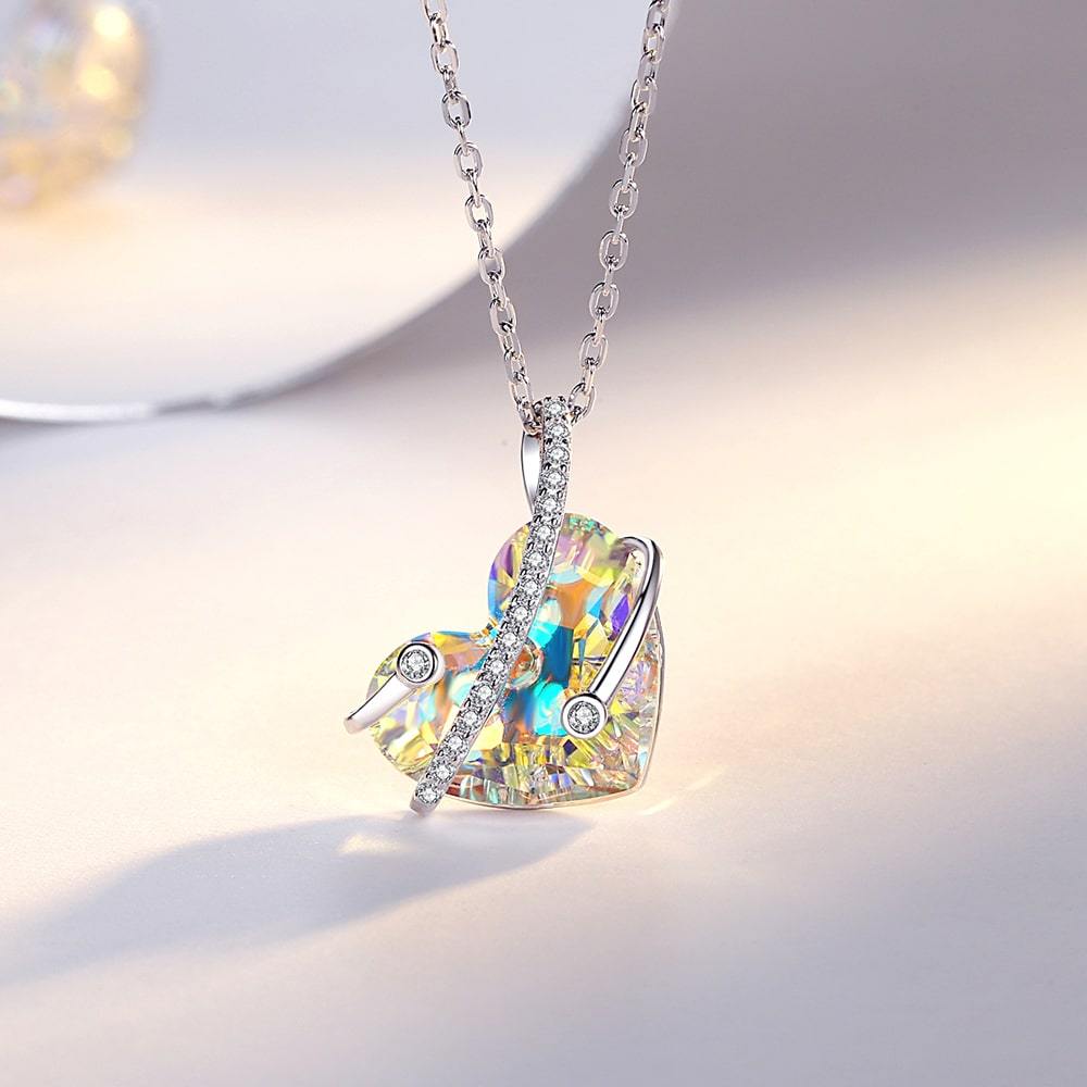 Protector Heart Crystal Necklace