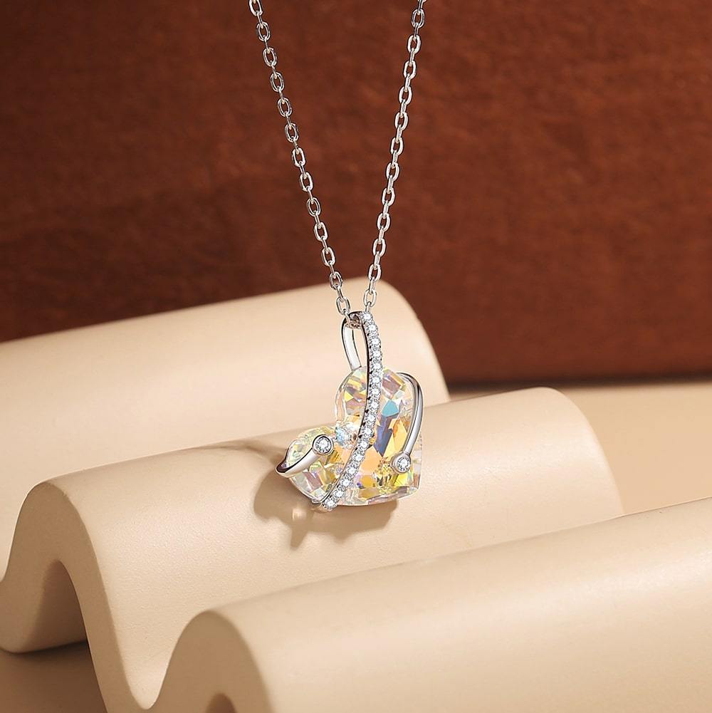 Protector Heart Crystal Necklace