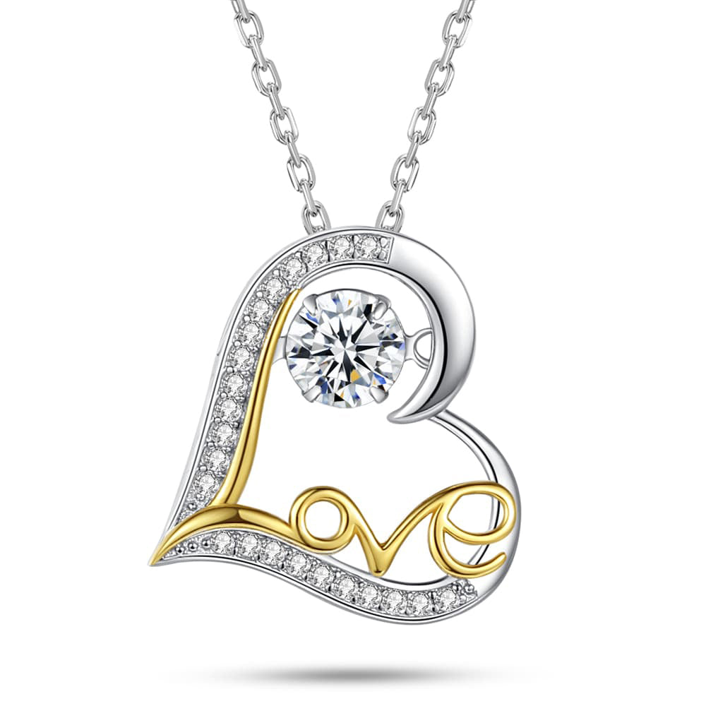 Dancing Stone Love Heart Necklace