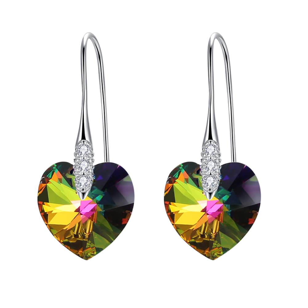 Heart Crystal Earrings Women