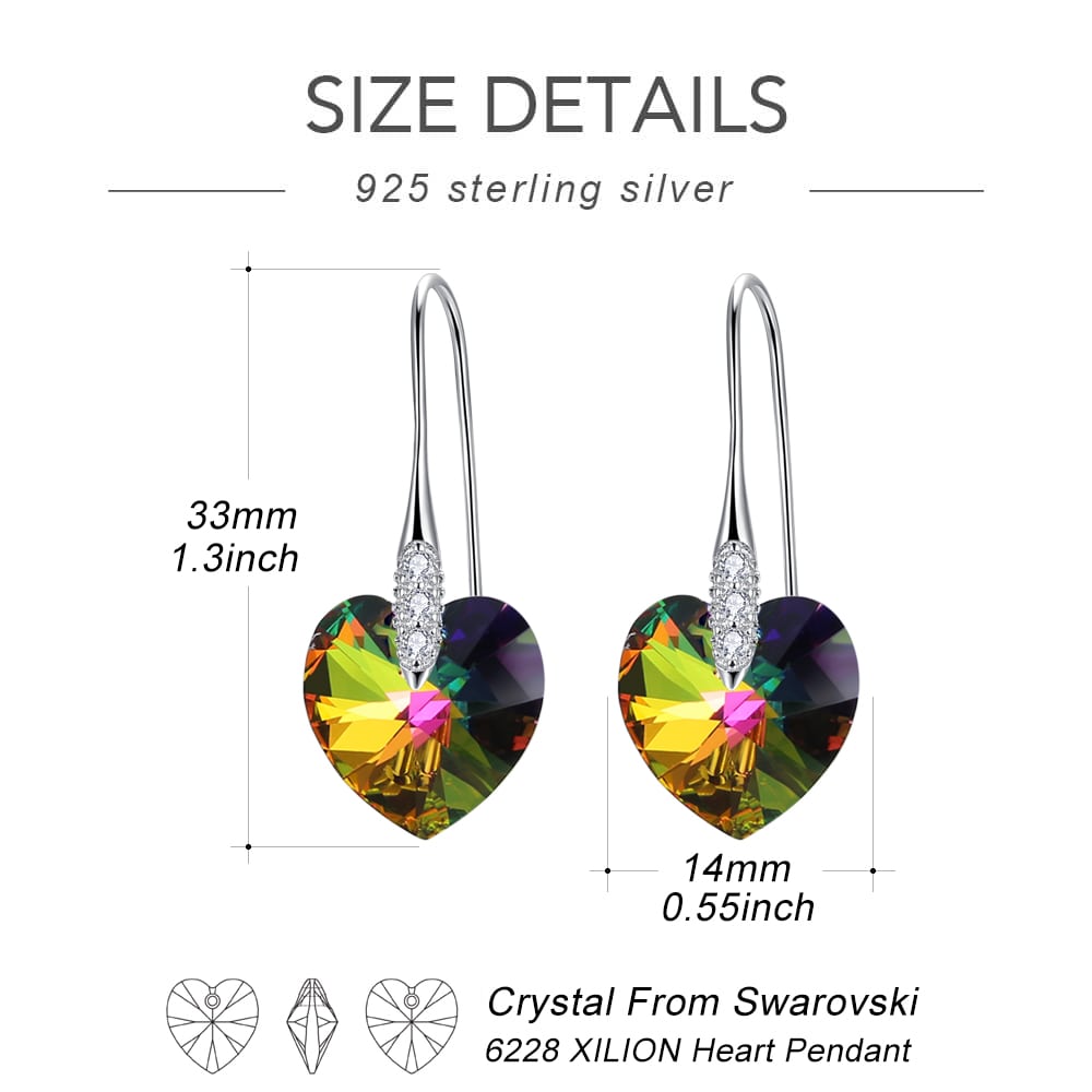 Heart Crystal Earrings Women