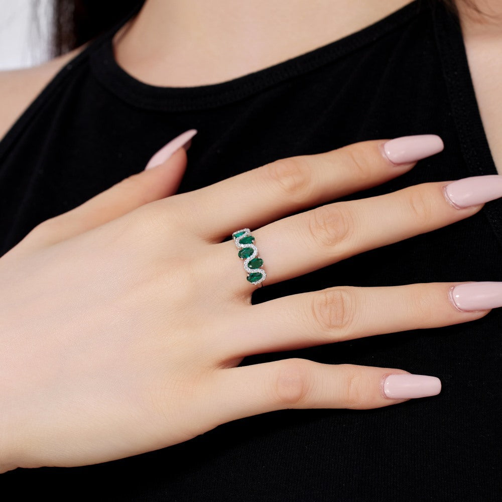 Oval Zirconia Ring Women Jewelry