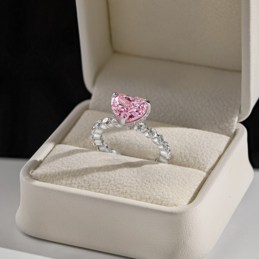 Heart Zirconia Ring Women Jewelry