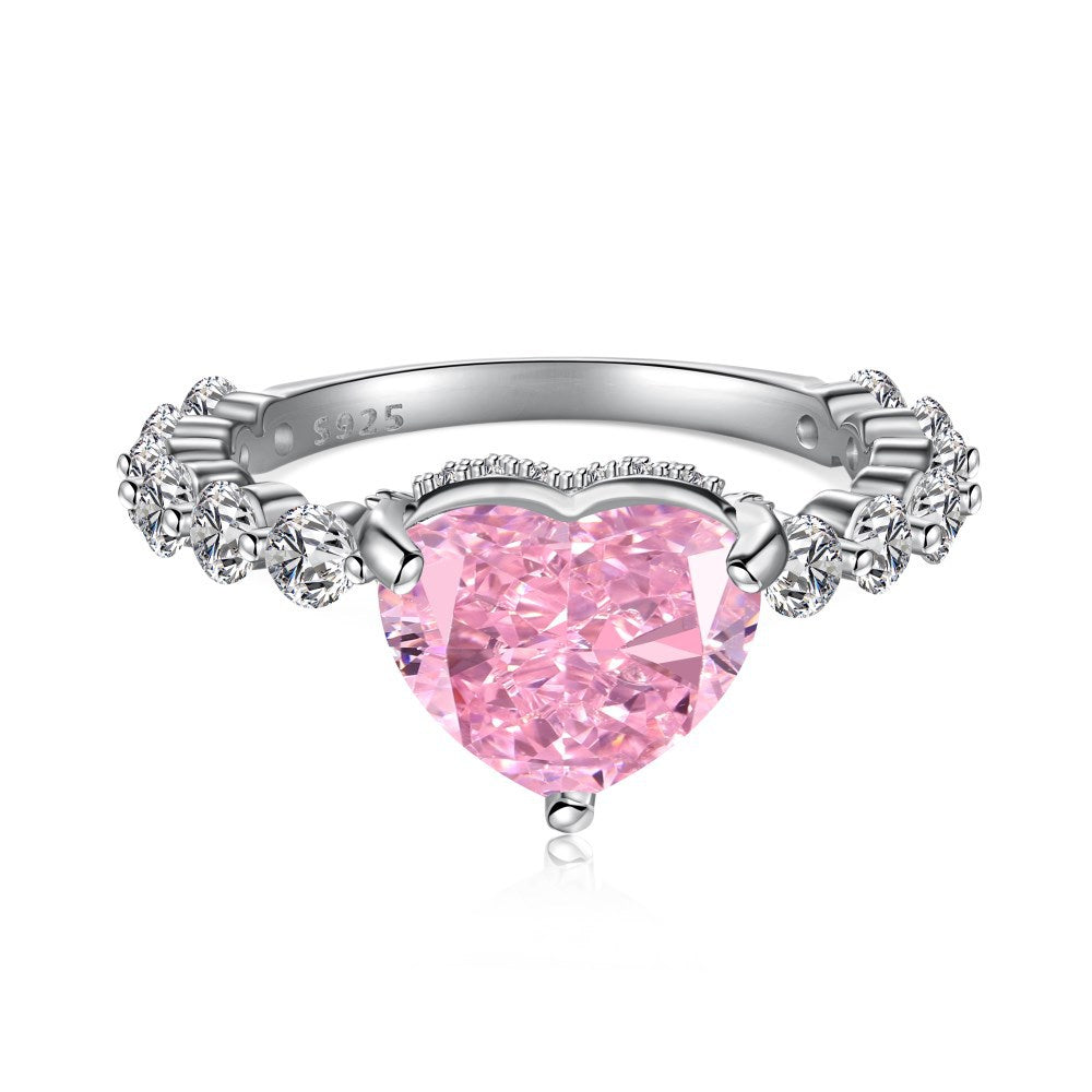 Heart Zirconia Ring Women Jewelry