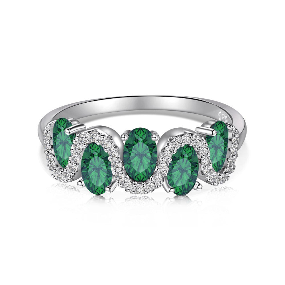 Oval Zirconia Ring Women Jewelry