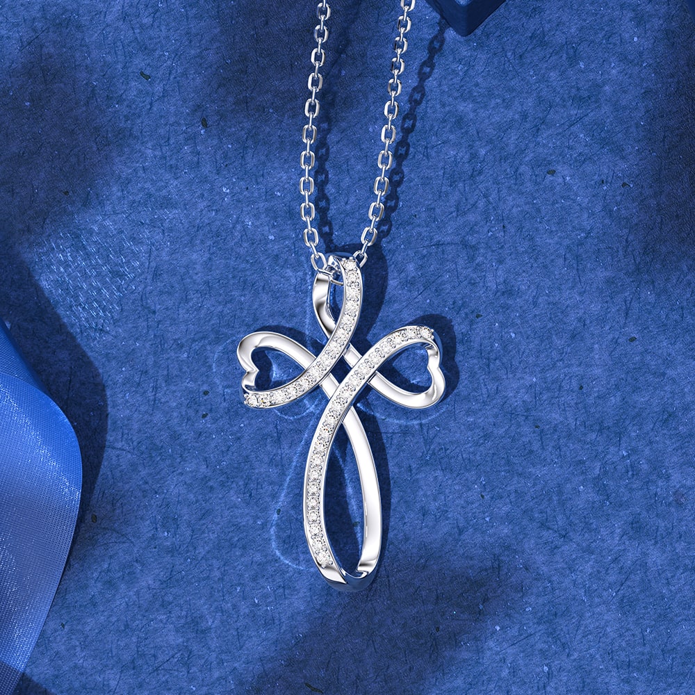 Ribbon Cross Necklace Jewelry